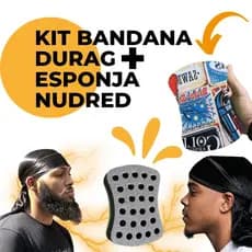 TOUCA AFRO + ESPONJA NUDRED KIT PROFISSIONAL