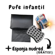 PUFE INFANTIL para barbearia + ESPONJA nudred GRATIS