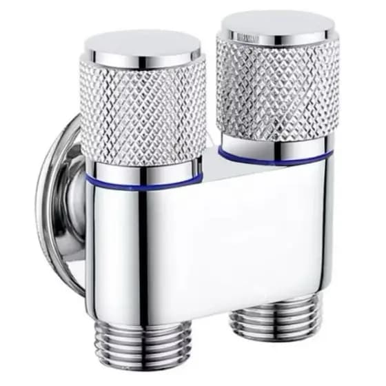Registro Duplo Válvula Dupla Saída 1/2 De Água Ducha Banheiro Vaso Abs