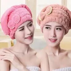 Touca Toalha De secar Cabelo Microfibra Anti frizz pós Banho