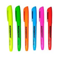 Kit Caneta Marca Texto Neon 06 Cores - Masterprint | Grifa Texto Colorido