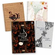 Caderno de Música Capa Dura Espiral Universitário 200 x 275 mm 1 Matéria 80 Folhas - Animativa