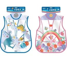 Avental Plástico Escolar com Bolso Interno (Jardim e Espaço) Feminino Masculino 42 X 32 cm - Tilibra