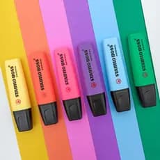 Caneta Marca Texto Stabilo Boss Neon / Caneta Colorida / Grifa Texto / Papelaria