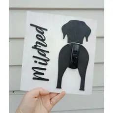 Suporte Porta Coleira Personalizado Em MDF Quadro Decorativo Organizador