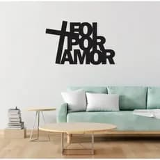 Frase De Parede Foi Por Amor /Em MDF/ Decoração Para Casa