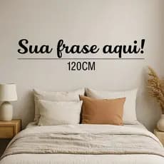 Quadro Decorativo Frase em MDF 3MM Personalizada Com Dupla Face / Cor Preto fosco /Qualquer Ambiente