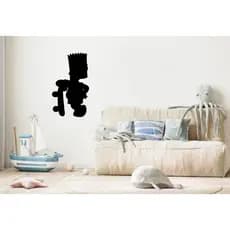 Decoração Bart Simpson Silhueta em MDF  3MM para parede - Quarto/Sala/Escritório/Quarto Infantil