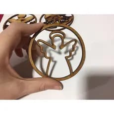 Kit com 10 Bolas Natalinas para Decorar Árvore de Natal Decoração Enfeites MDF Kit