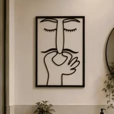 Quadro Decorativo Em MDF Preto Decoração De Humor Para Banheiro