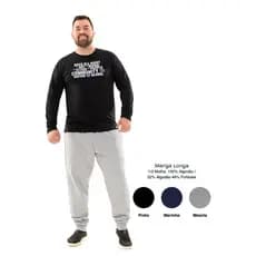 Camiseta Manga Longa em Algodão Tamanho G1 ao G3 - 5030