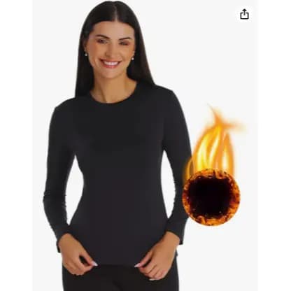 Blusa Segunda Pele Térmica Flanelado Frio Intenso Preto Proteção Feminino