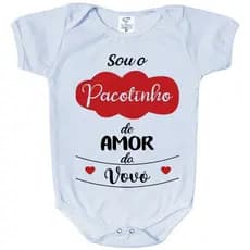 Body Personalizado Pacotinho De Amor Da Vovó GB0249 Body Bebê