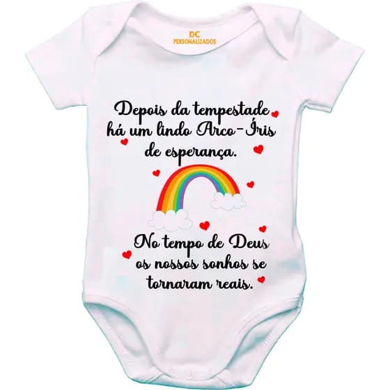 Body de Bebê Personalizado Arco-íris GB0518