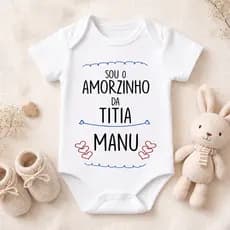 Body de Bebê Personalizado Amorzinho da Titia Com Nome GB0467