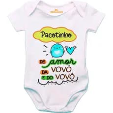 Body de Bebê Personalizado Frases  Pacotinho De Amor da Vovó e do Vovô GB0540