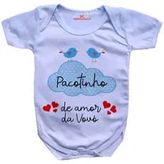 Body de Bebê Personalizado Frases Pacotinho de Amor da Vovó GB0789
