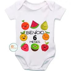 Body Bebê Personalizado Mesversário Frutinha GB0348