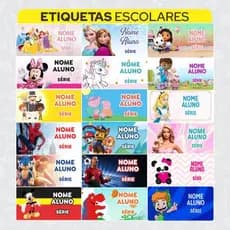 Kit 154 Etiquetas Adesivos Escolar Personalizado Prova d' Água