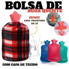 Bolsa  Térmica 2Litros Com Capa Protetora Água Quente ou Fria  Compressa Gelo