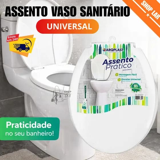 Tampa De Vaso Privada Universal 2 Parafusos Assento Sanitário Oval Branco Plástico Barata Resistente Encaixe Banheiro