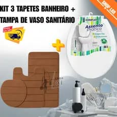 Tampa De Vaso Privada Universal 2 Parafusos + Jodo Tapete P/ Banheiro Soft Alto Absorção