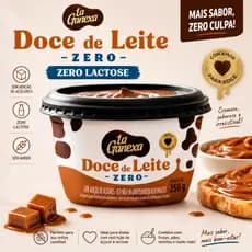 Doce de Leite Zero Lactose La Ganexa Zero Açúcar 250g Estilo Heymu