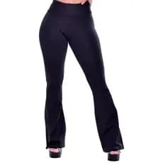 Calça Flare Suplex Feminina Cintura Alta Bailarina Boca de Sino
