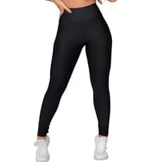 Calça Legui Legging Suplex Preta Grossa Fitness Academia Feminina