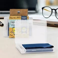 Kit Pano Mágico Limpa Lentes De Óculos e Telas - Nas Cores Azul ou Cinza Ákora