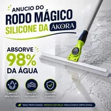 Rodo Mágico Silicone Multiuso Pisos Vidros ákora Cabo Vendido separadamente