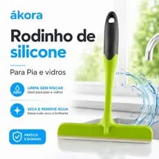 Rodinho de Pia Silicone ákora Multiuso Box Vidros Janela Bancadas
