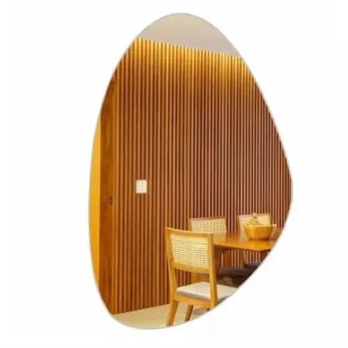 Espelho CURVE 70x50 Lapidado Polido Moderno Decorativo C/ SUPORTE  OFERTA (ORGANICO)
