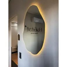 Espelho Orgânico 80x60 Lapidado Moderno Decorativo Com Led PILHAS (TORTÃO)