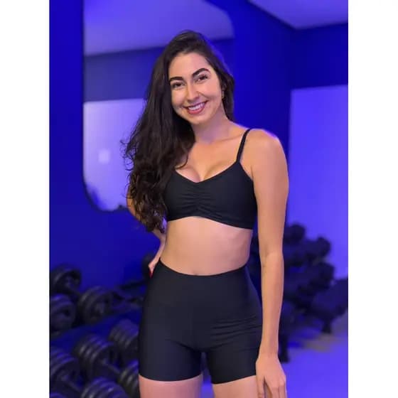 Conjunto Fitness Feminino Top e Short Academia | Não Transp | Tecido Grossinho | TAM P, M e G | Roupas Baratas