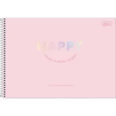 Caderno Cartografia Capa Dura Happy 80 Folhas Tilibra