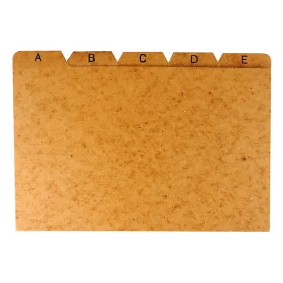 Indice Alfabético A-Z 5x8 Delucas