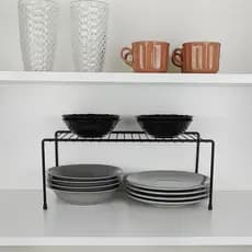 Kit 7 Organizador de Armario Cozinha Aço Preto