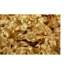 Pétalas De Rosas Artificiais Cor Dourada