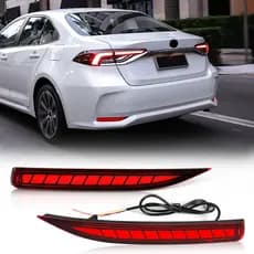 Para Toyota Corolla Altis 2019 2020 2021 2022 LED Amortecedor Traseiro Refletor Luzes Avisar Freio Dinâmico Sinal De Vol