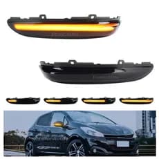 Para Peugeot 2008-2020 Citroen C3 C4 Cactus 2006 LED Sinal De Volta Dinâmico Retrovisor Espelho Lateral Indicador Pisca