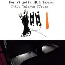 Carro LED Footwell Luz Com Cabo Traseiro Pé Suporte De Para VW jetta T-Cross ID . 4 Tayron Roc Talagon