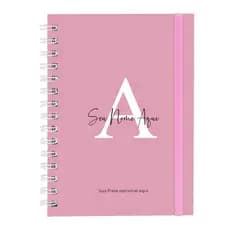 Caderno Personalizado Plus Feminino Moderna Colors Letra Cores 14x20 Cm 100 Folhas