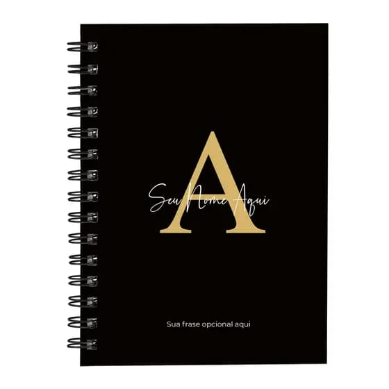 Caderno Personalizado Moderna Letra Cores 14x20 cm