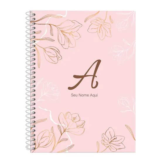 Caderno Capa Dura Universitário Feminino Personalizado Sunny Flower