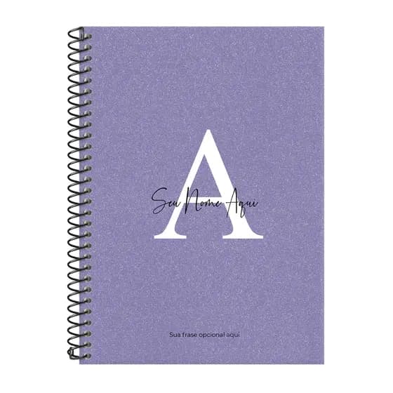 Caderno Feminino Personalizado Colegial Areia Sand Matérias
