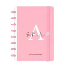 Caderno De Disco Inteligente Iscool Personalizado 80 Folhas Moderna Letra Glitter
