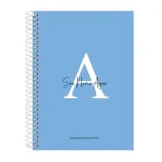 Caderno Colegial Feminino Personalizado 10 Matérias Moderna Letra Cores