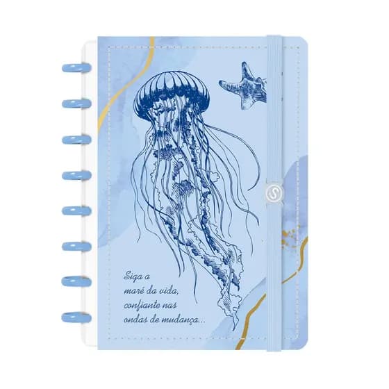 Caderno De Disco Inteligente Iscool Capa Dura Oceania Maré