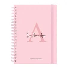 Caderno Personalizado Colegial Plus Feminino Moderna Letra Cores
